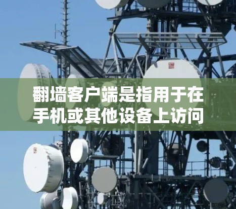 翻墙客户端是指用于在手机或其他设备上访问网络资源的客户端工具。这些客户端通常通过浏览器或者其他网络服务连接到特定的翻墙服务器，允许用户访问特定的网站、文档、视频等资源