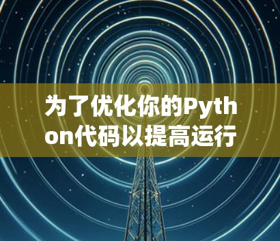 为了优化你的Python代码以提高运行速度,可以采用以下方法 为了优化你的Python代码以提高运行速度,可以采用以下方法