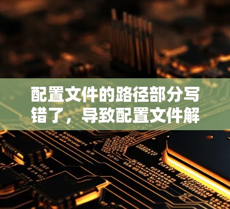 配置文件的路径部分写错了，导致配置文件解析失败。以下是对配置文件路径的建议